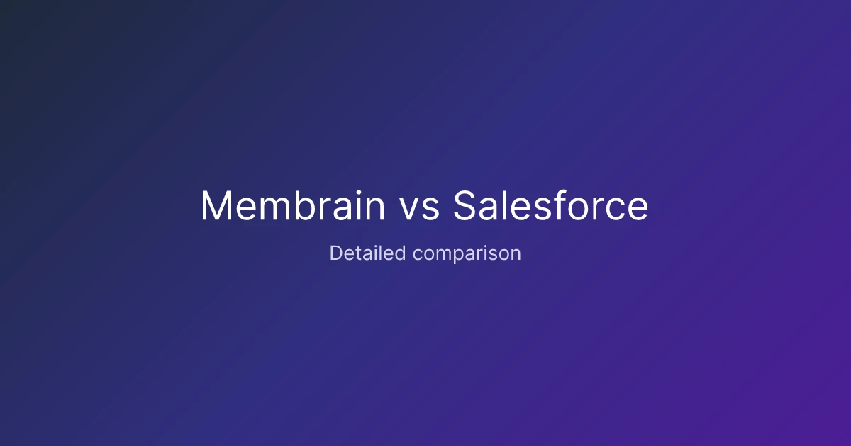 Membrain vs Salesforce comparison